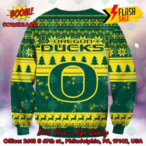 NCAA Oregon Ducks Sneaky Grinch Ugly Christmas Sweater