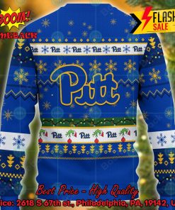 NCAA Pittsburgh Panthers Grinch Hand Christmas Light Ugly Christmas Sweater