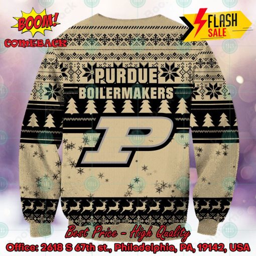 NCAA Purdue Boilermakers Sneaky Grinch Ugly Christmas Sweater