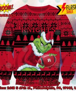 NCAA Rutgers Scarlet Knights Sneaky Grinch Ugly Christmas Sweater