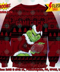NCAA South Carolina Gamecocks Sneaky Grinch Ugly Christmas Sweater