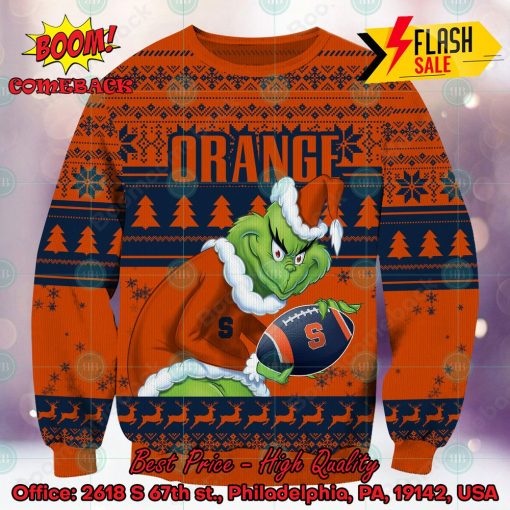 NCAA Syracuse Orange Sneaky Grinch Ugly Christmas Sweater