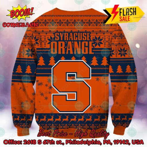 NCAA Syracuse Orange Sneaky Grinch Ugly Christmas Sweater