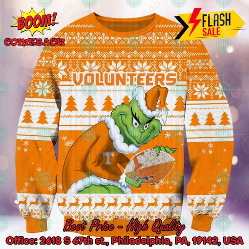 NCAA Tennessee Volunteers Sneaky Grinch Ugly Christmas Sweater