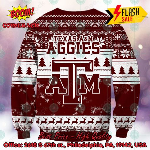 NCAA Texas A&M Aggies Sneaky Grinch Ugly Christmas Sweater