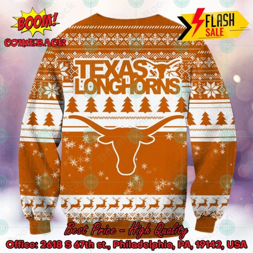 NCAA Texas Longhorns Logo Sneaky Grinch Ugly Christmas Sweater
