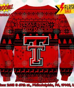 NCAA Texas Tech Red Raiders Sneaky Grinch Ugly Christmas Sweater