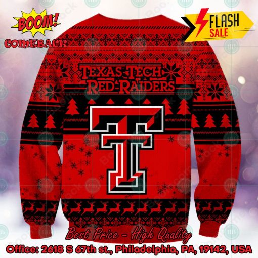 NCAA Texas Tech Red Raiders Sneaky Grinch Ugly Christmas Sweater