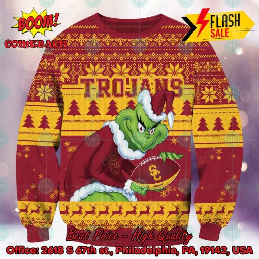 NCAA USC Trojans Sneaky Grinch Ugly Christmas Sweater