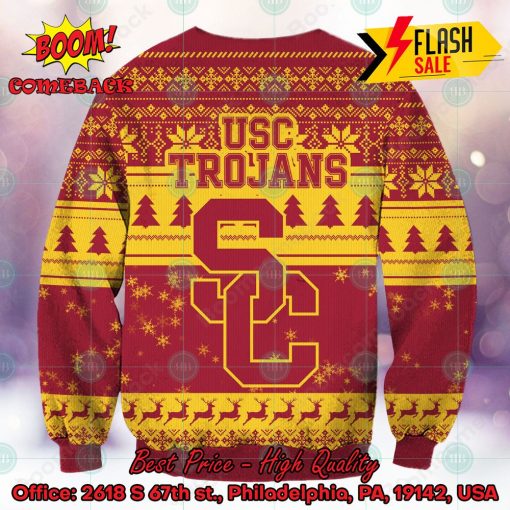 NCAA USC Trojans Sneaky Grinch Ugly Christmas Sweater