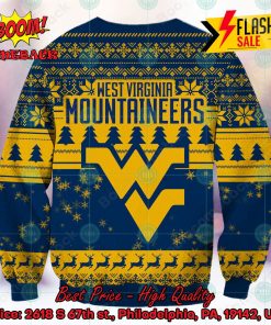 NCAA West Virginia Mountaineers Sneaky Grinch Ugly Christmas Sweater