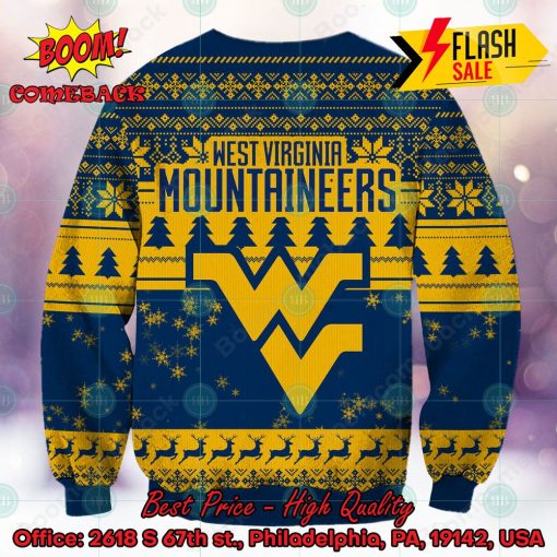 NCAA West Virginia Mountaineers Sneaky Grinch Ugly Christmas Sweater