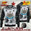 Newcastle United Disney Characters Personalized Name Ugly Christmas Sweater