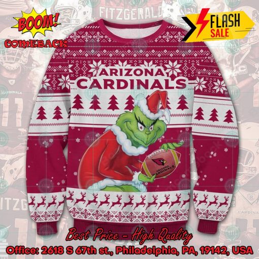 NFL Arizona Cardinals Sneaky Grinch Ugly Christmas Sweater