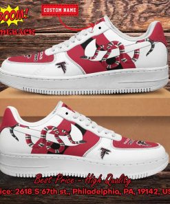 NFL Atlanta Falcons Gucci Snake Personalized Name Nike Air Force Sneakers