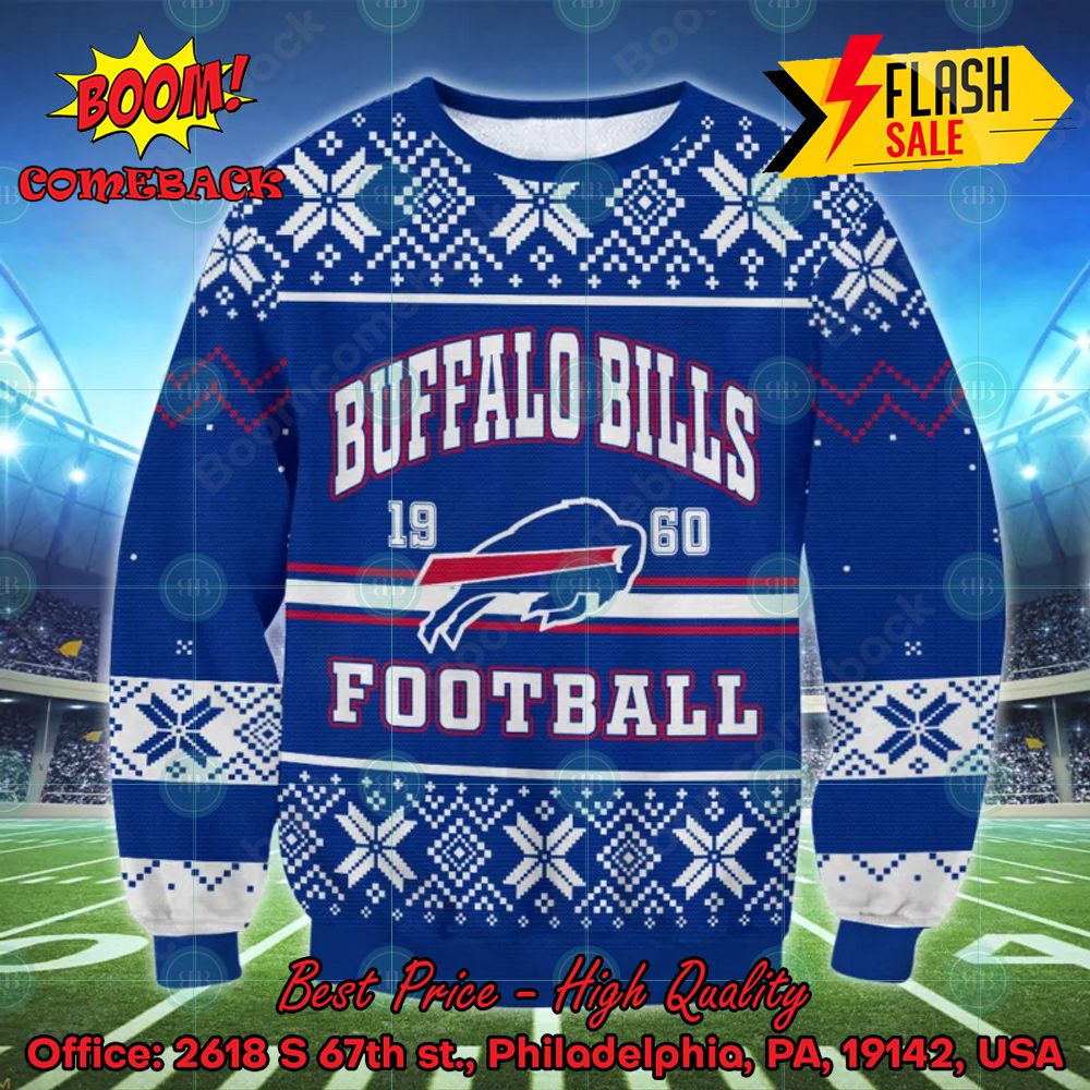NFL Buffalo Bills 1960 Football Ugly Christmas Sweater