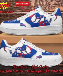 NFL Buffalo Bills Gucci Snake Personalized Name Nike Air Force Sneakers