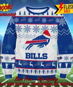 NFL Buffalo Bills Logo Santa Hat Ugly Christmas Sweater