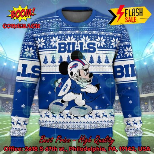 NFL Buffalo Bills Mickey Mouse Player Ugly Christmas Sweater