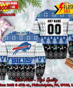NFL Buffalo Bills Personalized Name And Number Ugly Christmas Sweater