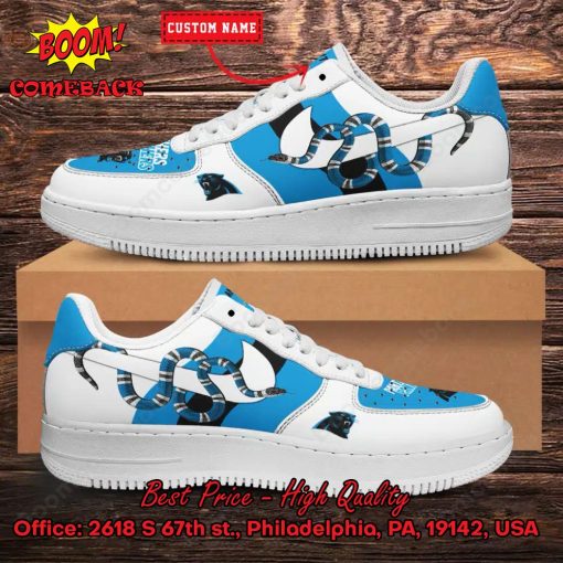 NFL Carolina Panthers Gucci Snake Personalized Name Nike Air Force Sneakers