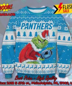 NFL Carolina Panthers Sneaky Grinch Ugly Christmas Sweater