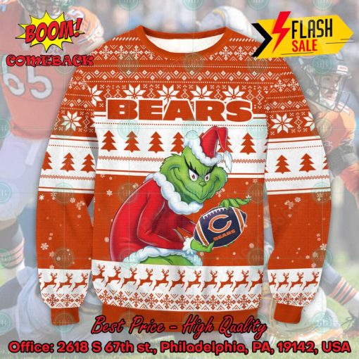 NFL Chicago Bears Sneaky Grinch Ugly Christmas Sweater