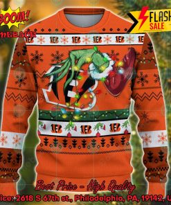 NFL Cincinnati Bengals Grinch Hand Christmas Light Ugly Christmas Sweater