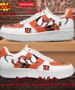 NFL Cincinnati Bengals Gucci Snake Personalized Name Nike Air Force Sneakers