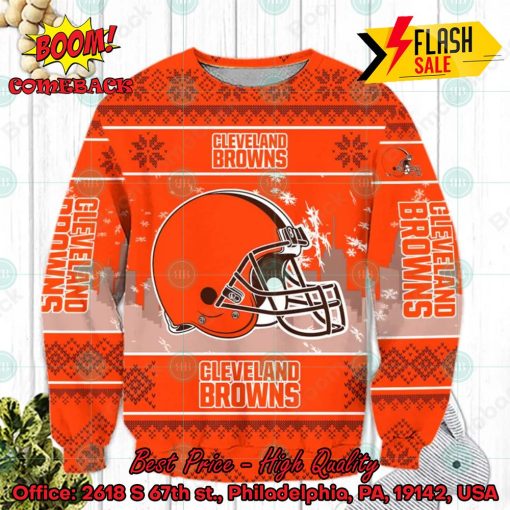 NFL Cleveland Browns Big Logo Ugly Christmas Sweater