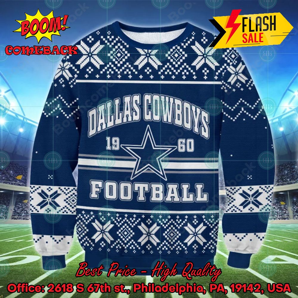 NFL Dallas Cowboys 1960 Football Ugly Christmas Sweater