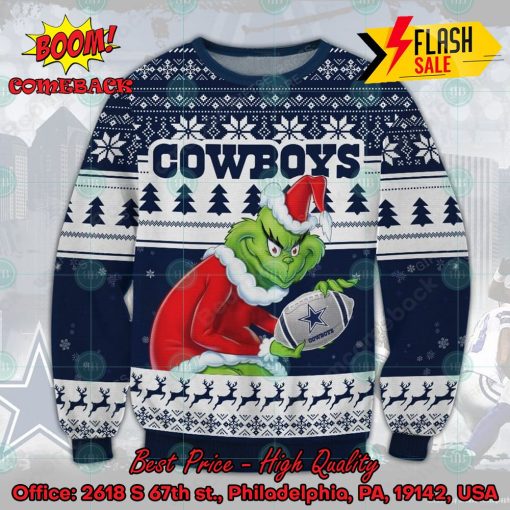 NFL Dallas Cowboys Sneaky Grinch Ugly Christmas Sweater