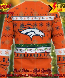 NFL Denver Broncos Grinch Hand Christmas Light Ugly Christmas Sweater