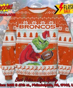 NFL Denver Broncos Sneaky Grinch Ugly Christmas Sweater