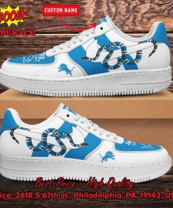 NFL Detroit Lions Gucci Snake Personalized Name Nike Air Force Sneakers