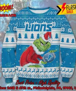 NFL Detroit Lions Sneaky Grinch Ugly Christmas Sweater
