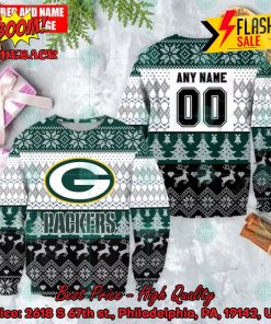 NFL Green Bay Packers Personalized Name And Number Ugly Christmas Sweater