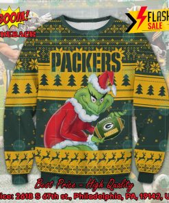 NFL Green Bay Packers Sneaky Grinch Ugly Christmas Sweater