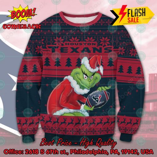 NFL Houston Texans Sneaky Grinch Ugly Christmas Sweater