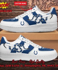 NFL Indianapolis Colts Gucci Snake Personalized Name Nike Air Force Sneakers