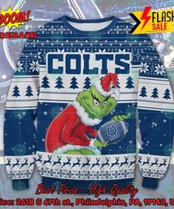 NFL Indianapolis Colts Sneaky Grinch Ugly Christmas Sweater