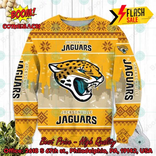 NFL Jacksonville Jaguars Big Logo Ugly Christmas Sweater