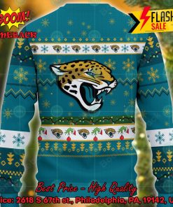 NFL Jacksonville Jaguars Grinch Hand Christmas Light Ugly Christmas Sweater