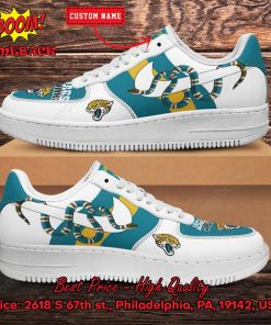 NFL Jacksonville Jaguars Gucci Snake Personalized Name Nike Air Force Sneakers