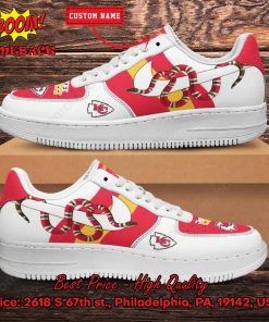 NFL Kansas City Chiefs Gucci Snake Personalized Name Nike Air Force Sneakers