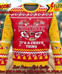 NFL Kansas City Chiefs I Am An Chiefsaholic It’s A Chiefs Thing Ugly Christmas Sweater
