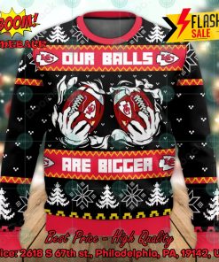 NFL Kansas City Chiefs Our Balls Are Bigger Ugly Christmas Sweater