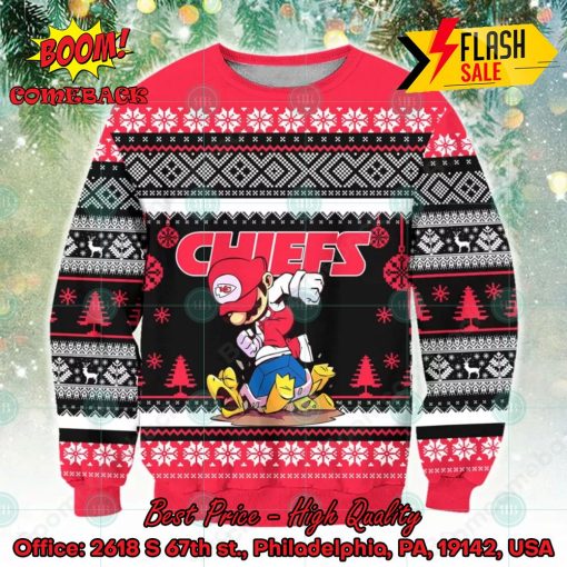 NFL Kansas City Chiefs Super Mario Ugly Christmas Sweater