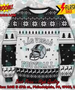 NFL Las Vegas Raiders Football 1960 Helmet Ugly Christmas Sweater