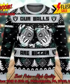 NFL Las Vegas Raiders Our Balls Are Bigger Ugly Christmas Sweater